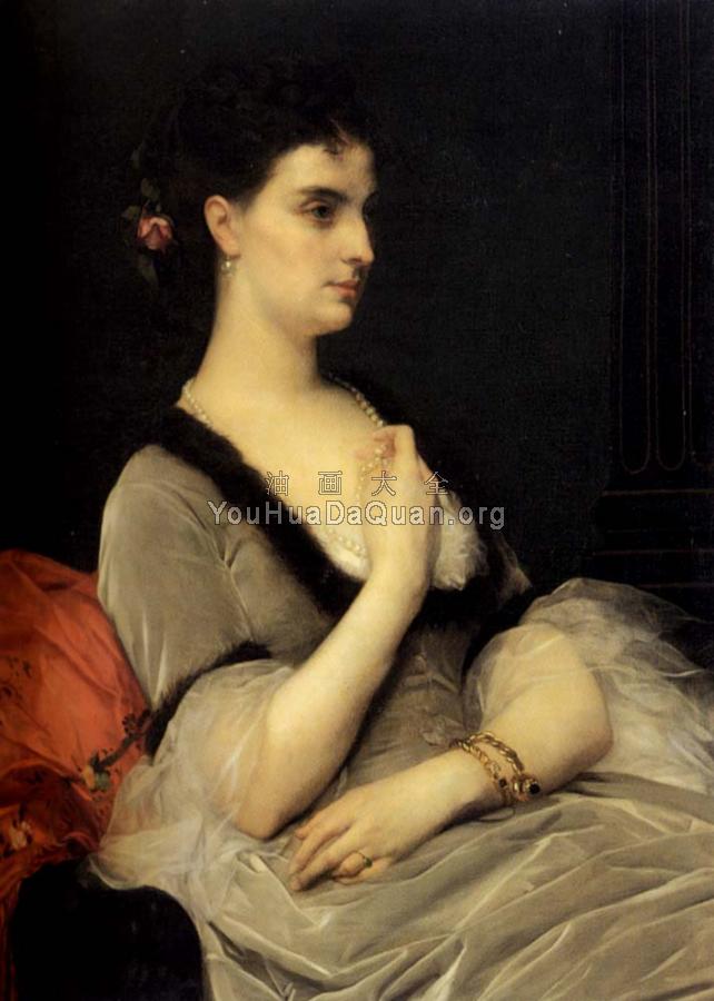Portrait of Countess E A Vorontsova Dashkova - 亚历山大·卡巴内尔